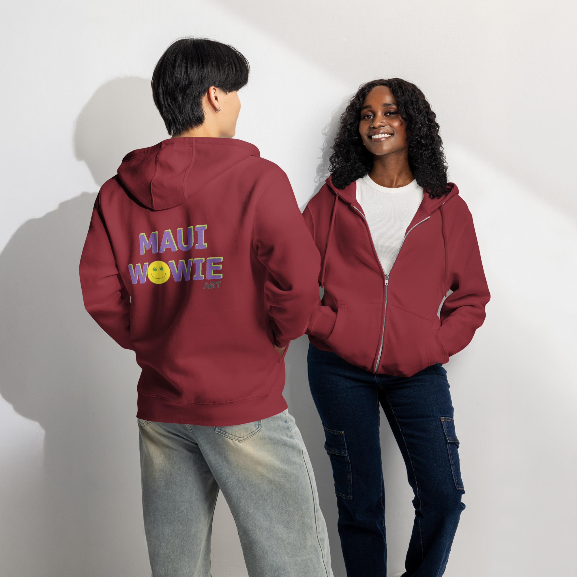 Logo Unisex Zip Hoodie - Dark Colors - Image 2