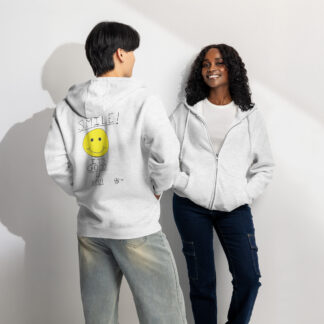 Smile! Unisex Zip Hoodie - Light Colors