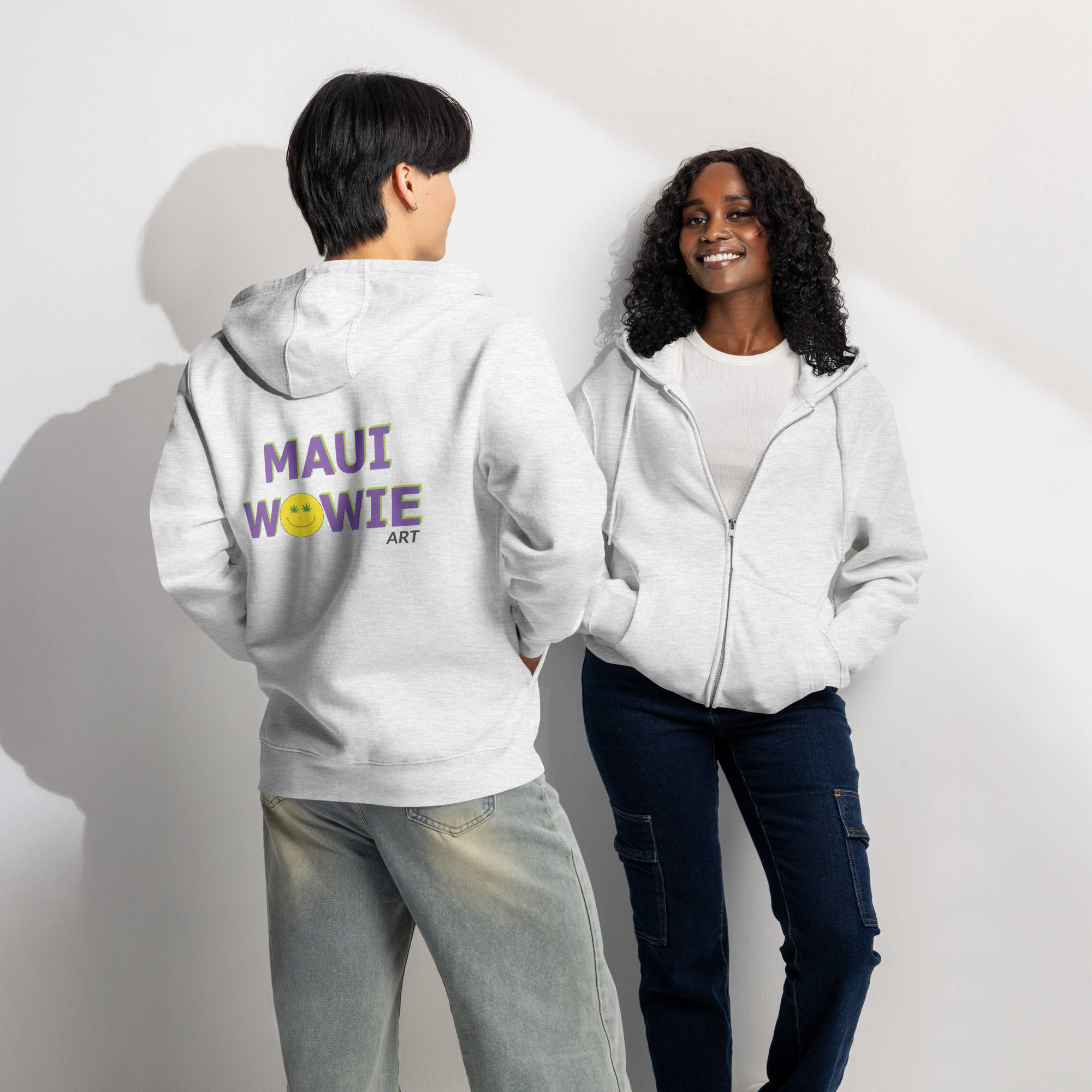 Logo Unisex Zip Hoodie - Light Colors