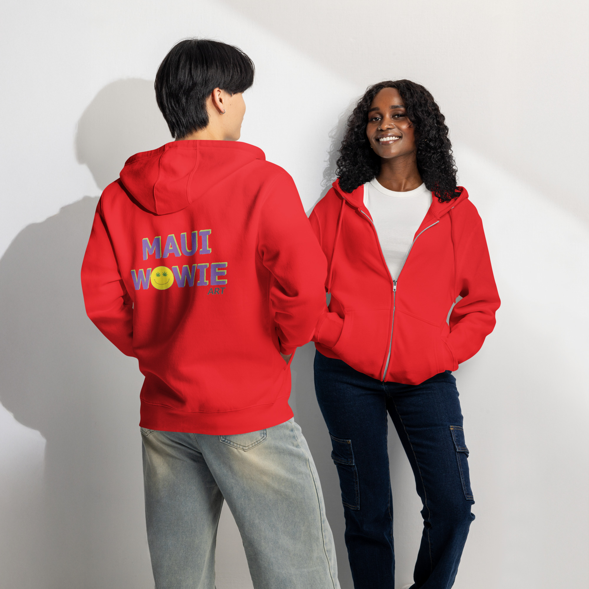Logo Unisex Zip Hoodie - Dark Colors - Image 4