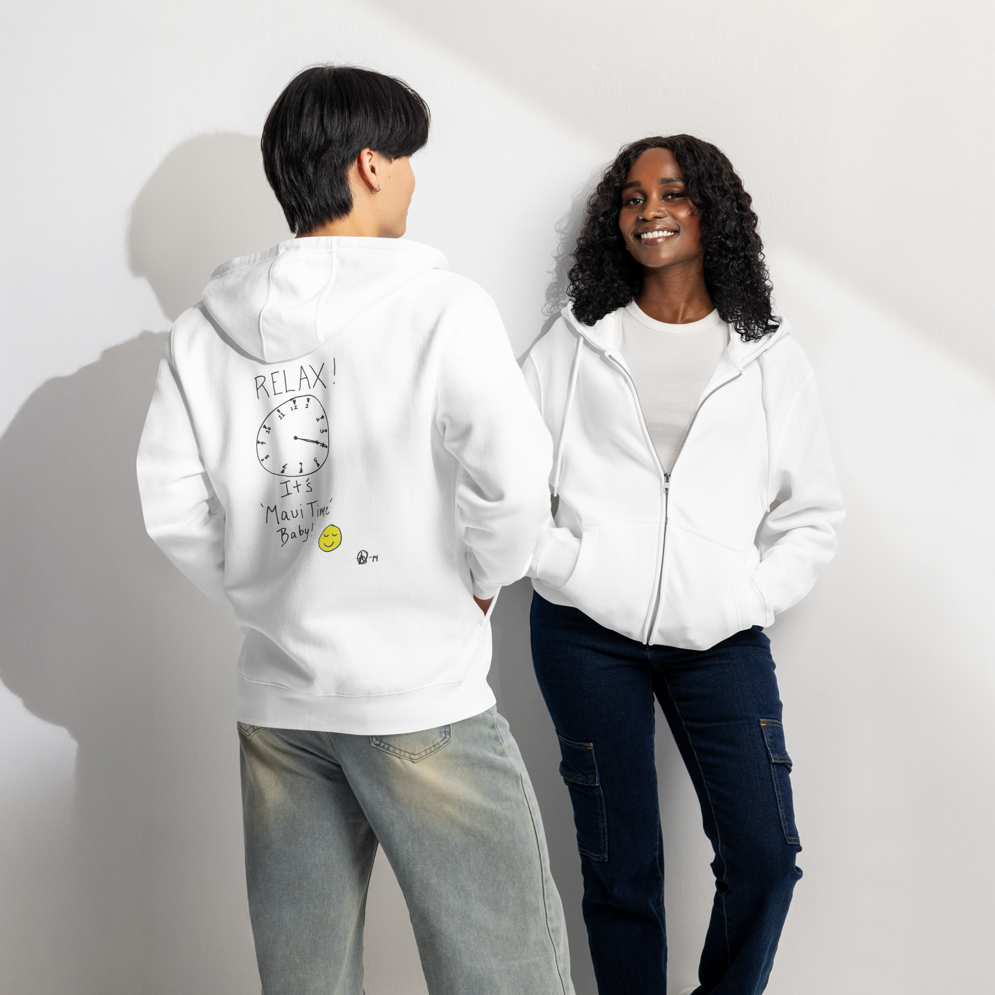 Relax! Unisex Zip Hoodie - Light Colors - Image 5