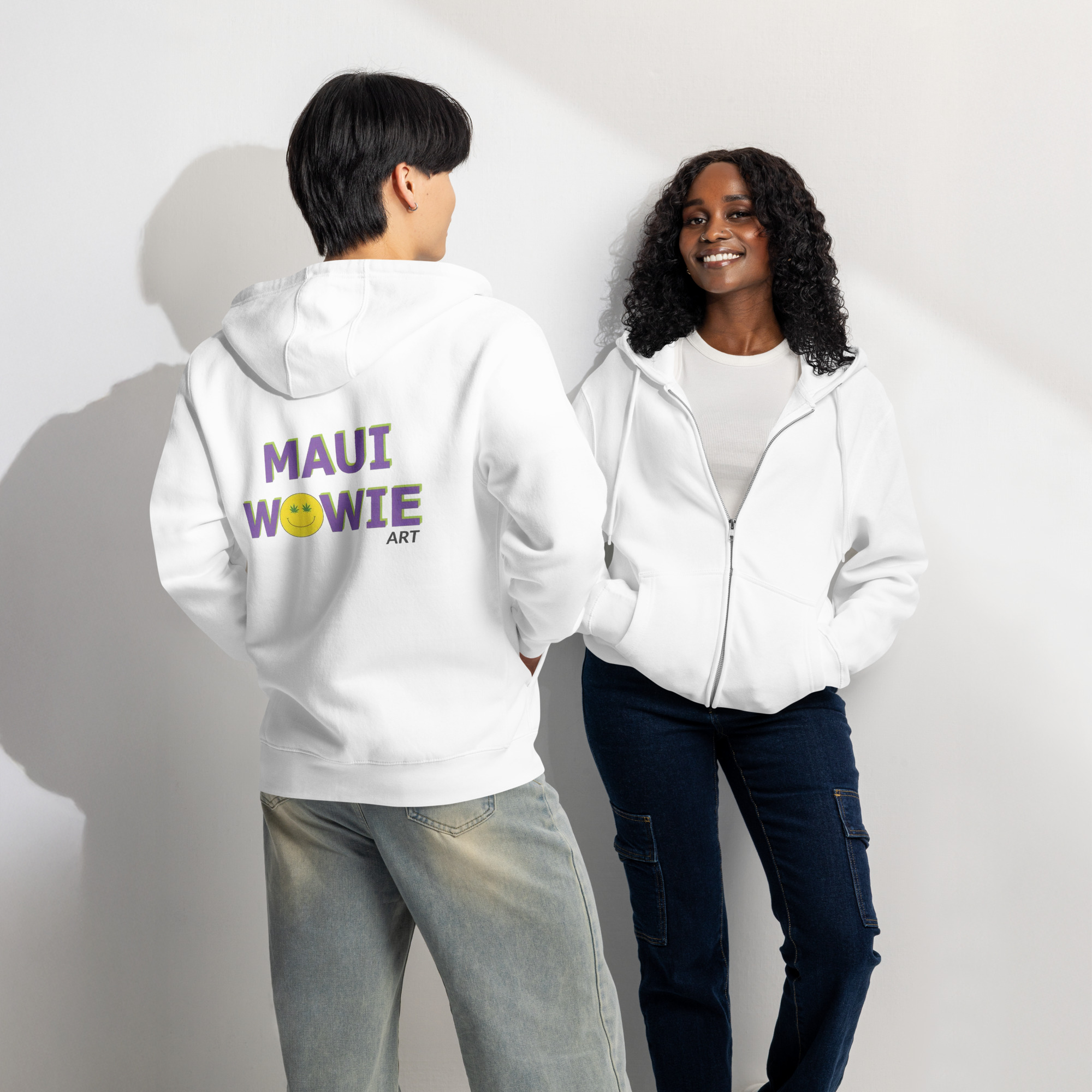 Logo Unisex Zip Hoodie - Light Colors - Image 5